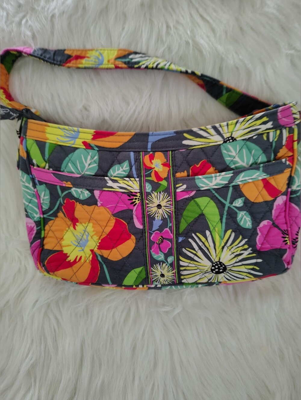 Retired Vera Bradley "Jazzy Blooms" Shoulder Bag